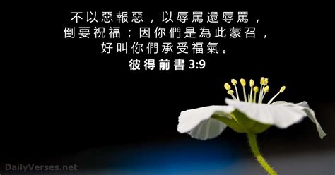 不要以惡報惡|彼得前書 3:9 不以惡報惡、以辱罵還辱罵，倒要祝福，因你們是為。